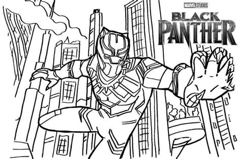 Marvel Pantera Negra Para Colorear Imprimir E Dibujar Coloringonly