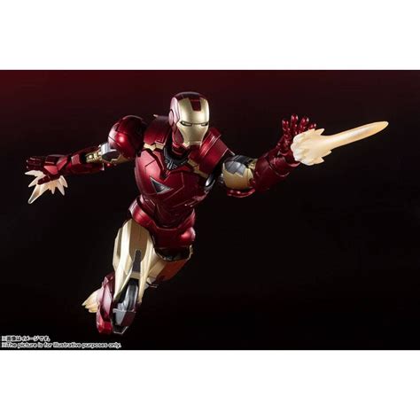 Bandai Action Figure Avengers Figurine Sh Figuarts Iron Man Mark 6 B
