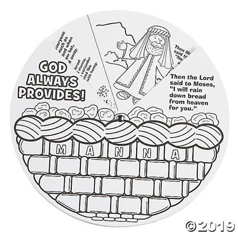 Moses And Manna Coloring Page Make Wonderful World With Coloring