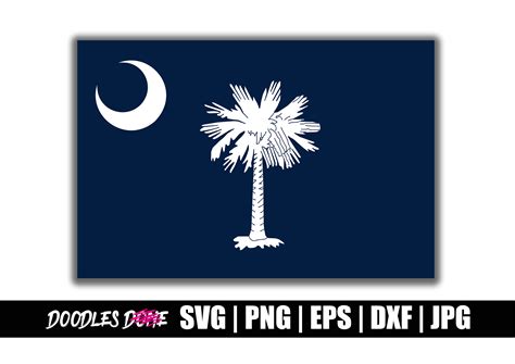 South Carolina State Flag Svg Graphic By Doodlesdone · Creative Fabrica