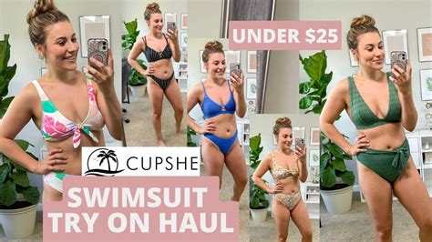cupshe try on swimsuit haul youtube