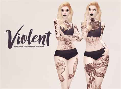 Sims 4 Full Body And Seperated Tattoo Sets The Sims Book