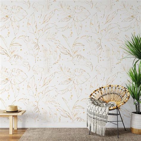 Fathead peel and stick wallpaper is incredibly simple to install, so it's perfect for a diy project. Gold Tropical Floral Wallpaper. Peel and Stick Wallpaper. Removable. Accent Wall. Multiple color ...