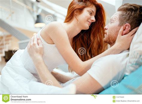 Beautiful Couple Romance In Bed Stock Image Image Of Partners