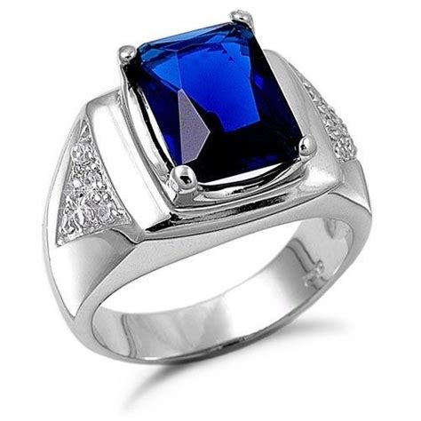 Blue Saphire Rings For Mens Jewelry Inspiration Mens Silver Rings