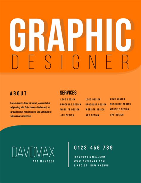 Graphic Designer Flyer Template Postermywall