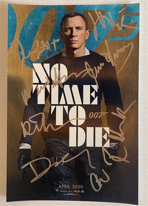 007 No Time To Die Cast Signed Autographed 8x12 Photo Daniel Craig