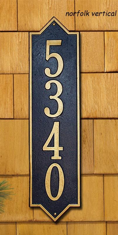 Extra Large Vertical House Number Plaque