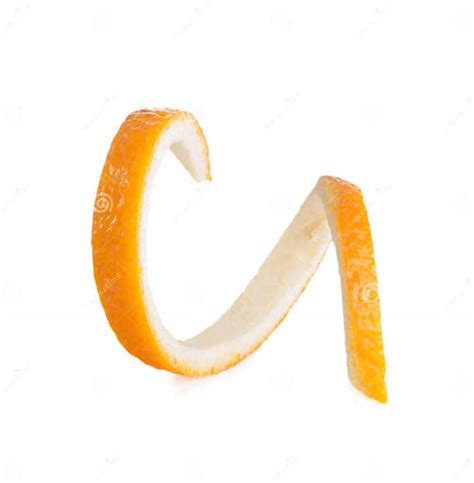 Spiral Of Orange Peel Isolated On White Stock Image Image Of Sweet