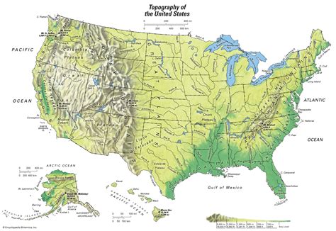 Geography Blog Topographical Map Of The United States