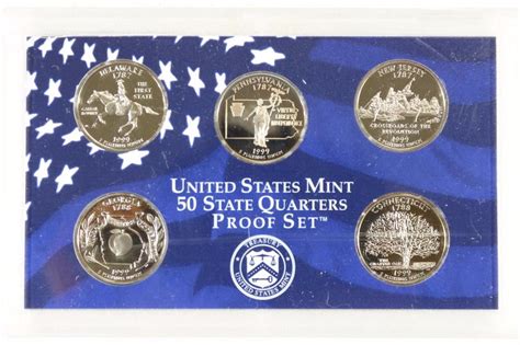 1999 Us 50 State Quarters Proof Set No Box