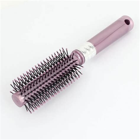 Uxcell Plastic Handle Round Hair Brush Hairbrush Salon Styling Bristles