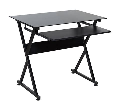 A combination of style and function, these tables will blend well with your decor. Sleek Ultra Modern Black Glass Home Computer Desk with Pull-Out Keyboard Tray | eBay