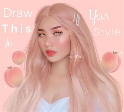 Artist And Illustrator On Instagram “draw This In Your Style 🍑 A New
