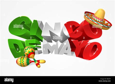 A Cinco De Mayo Label Sign Decal Design In Green Red And White With