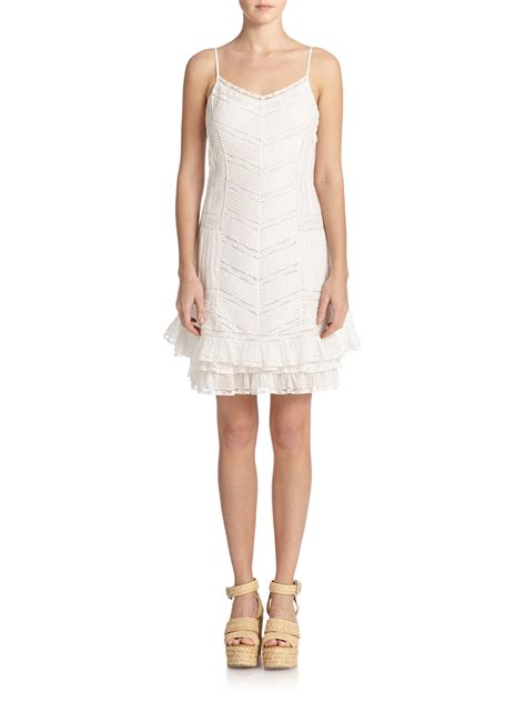 Lyst Polo Ralph Lauren Lace Panel Dress In White