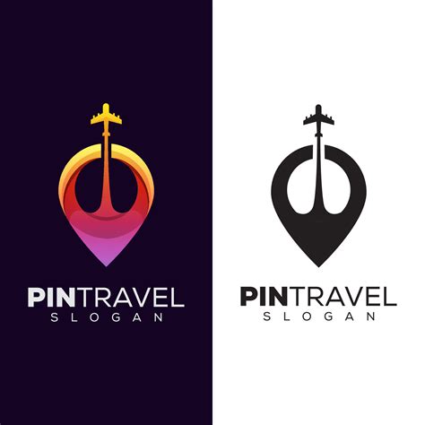 Modern Color Pin Travel Logo Travel Location Logo Design 7462433