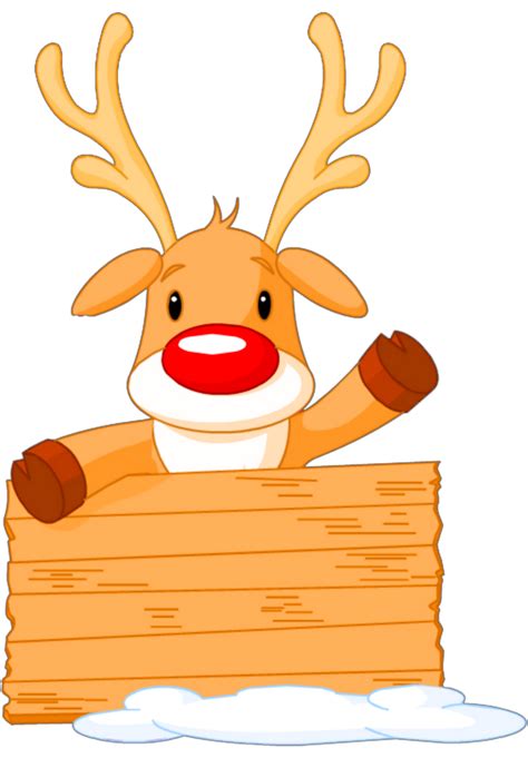 Transparent Background Reindeer Rudolph Santa Claus Christmas Clipart