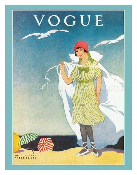 Art Prints And Posters Fashion Magazine July 15 1912 Beach