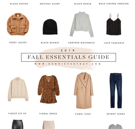 Fall Essentials Guide Kendi Everyday Fall Clothing Essentials Fall