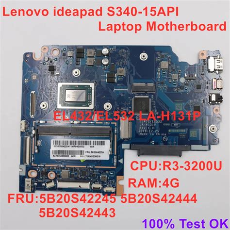 El432el532 La H131p For Lenovo Ideapad S340 15api Laptop Motherboard