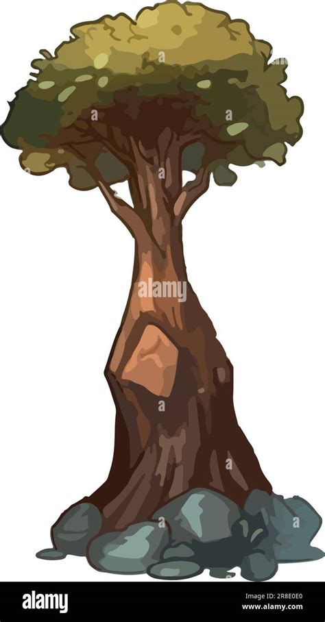Old Tree Symbolizes Growth In Nature Stock Vector Image And Art Alamy