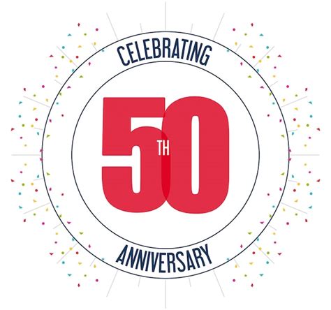 Premium Vector 50 Year Celebrating Anniversary