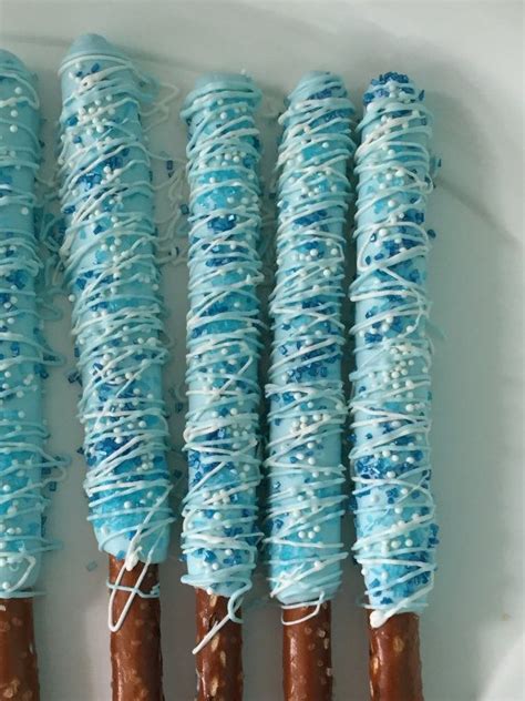 Baby Blue Shades Of Blue White Drizzled Chocolate Covered Chocolate