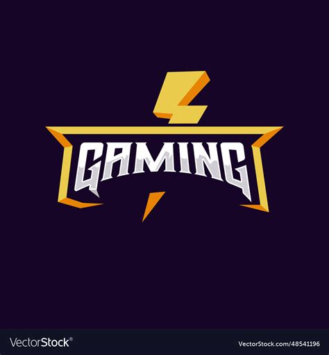 Storm Gaming Logo Isolated On Dark Background Vector Image