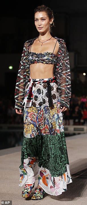 Bella Hadid Storms The Runway For Missoni During MFW Daily Mail Online