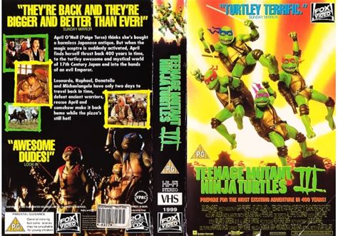 Teenage Mutant Ninja Turtles Iii 1993 On Fox Video United Kingdom