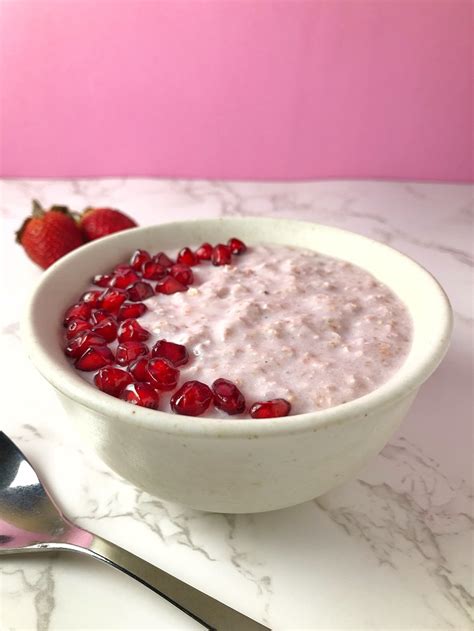 Pink Overnight Oats Valentines Day Recipe Tempting Treat