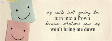It's a symbol of friendship and peace. Smile Quote Facebook Profile Cover Photo | Facebook Cover ...