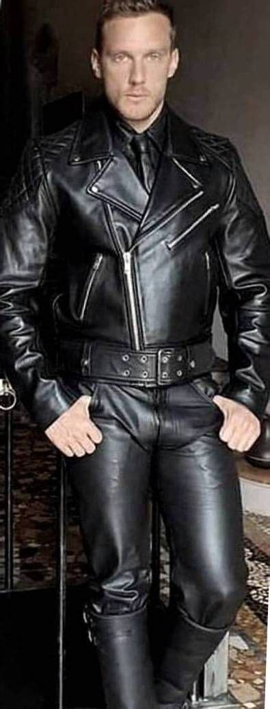 Leather Fashion Men Mens Leather Pants Leather Gear Motorcycle Leather Leather Outfit Black