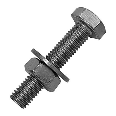 M10 X 50mm A4 Stainless Steel Hex Head Screw With Nut And Washer 6mm 8mm 10mm 12mm Gs Products