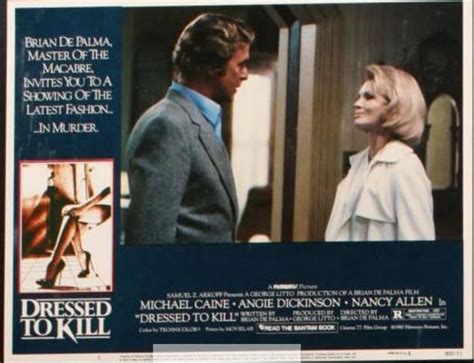 A Movie Poster For Dressed To Kill Starring Actors Michael Cainee And Nanny Evans
