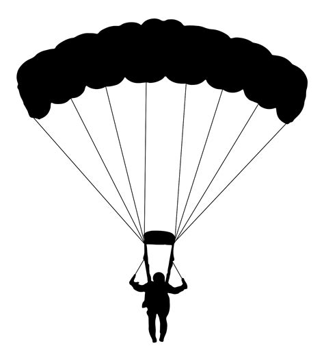 Parachuting Parachute Glide Falling Free Svg Vector Cut File