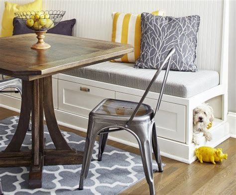 L shaped kitchen with dining table. Kitchen Design & Remodeling : An L-shaped bench creates a ...