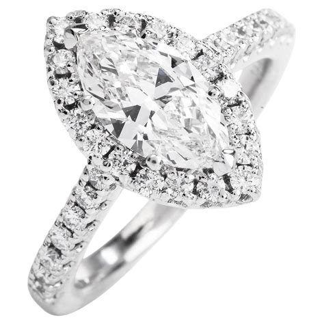 Gia Certified 142cts Marquise Cut Center And Round Diamond Ring In