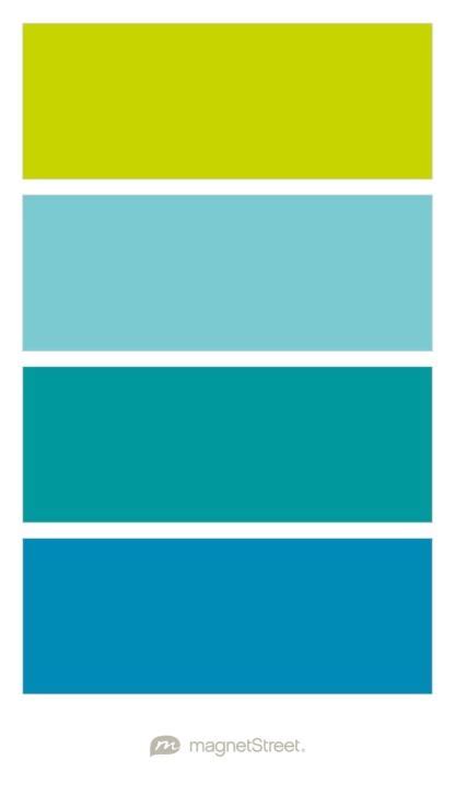 Chartreuse Turquoise Teal And Ocean Wedding Color Palette Custom