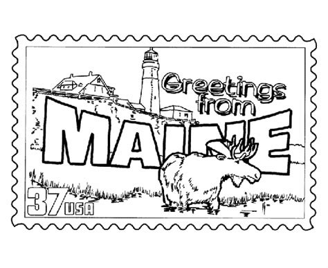 Maine Coloring Pages Coloring Home