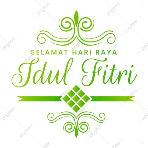 Selamat Hari Raya Idul Fitri Vector Label Sticker Png Transparant