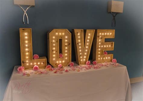 Love Sign Luxury Decor Sign Lighting Flower Backdrop