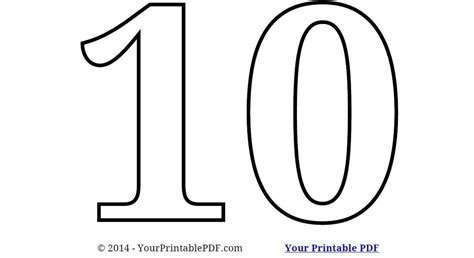 38 Coloring Page Number 10 Coloring Pages Printable Numbers