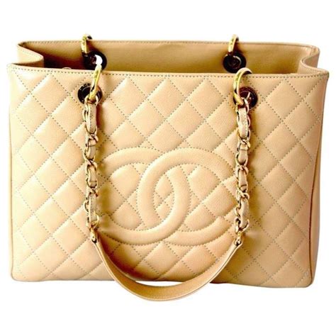 Chanel Grand Shopping Beige Leather Handbag Chanel Handbags