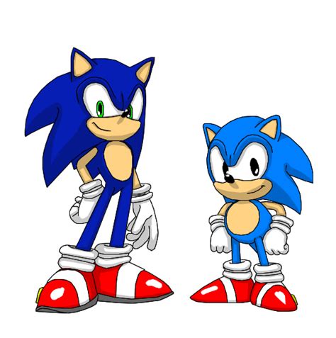 Modern Sonic And Classic Sonic 2d By Banjo2015 On Deviantart