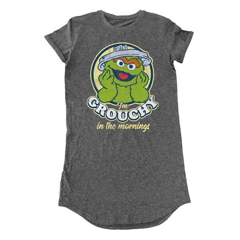 Ladies Sesame Street Grouchy In The Morning Official Tee T Shirt Womens