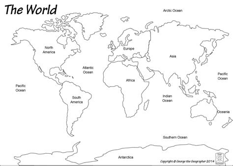 Large Labeled World Map