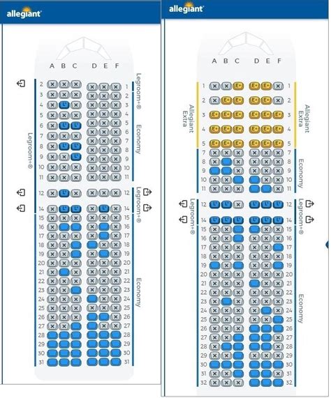 Exploring The Allegiant Air Seat Map A Comprehensive Guide Map Of