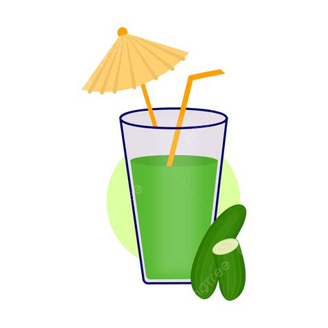 Cucumber Juice Vector Illustration Cucumber Cucumber Slice Cucumber